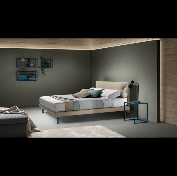 Letto moderno in tessuto imbottito Snap di Bside