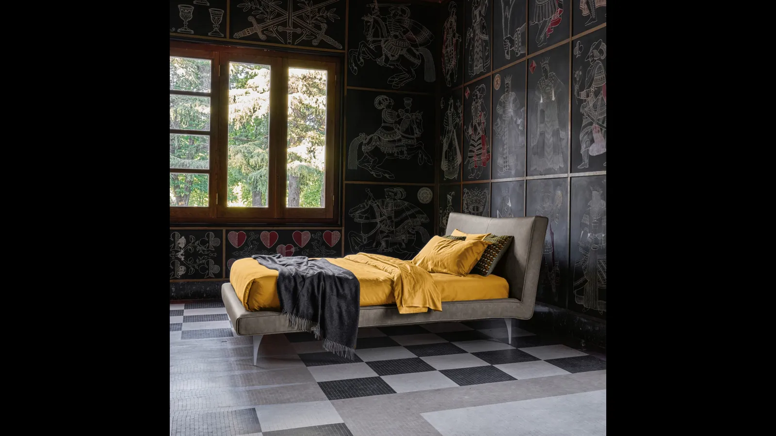 Letto in pelle Gio di Dorelan Letti