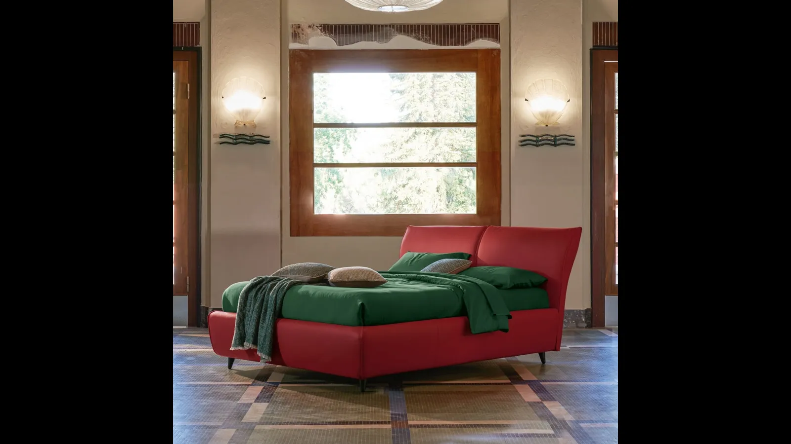 Letto Edward in pelle di Dorelan Letti