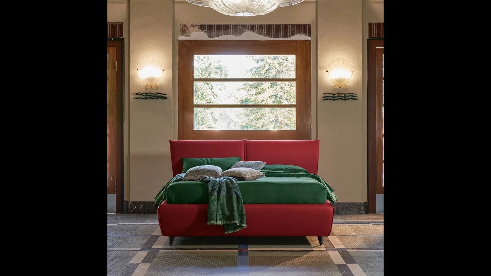 Letto Edward in pelle di Dorelan Letti
