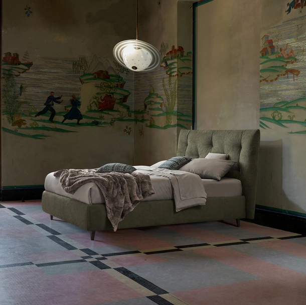 Letto in tessuto Gustav di Dorelan Letti
