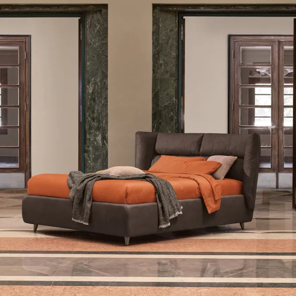 Letto matrimoniale in pelle Sandi di Dorelan Letti