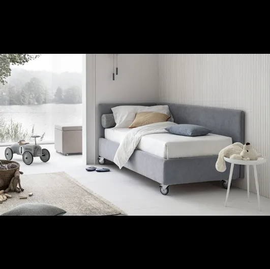 Day Bed Singolo in tessuto con contenitore  Joy Essenziale di V&Nice