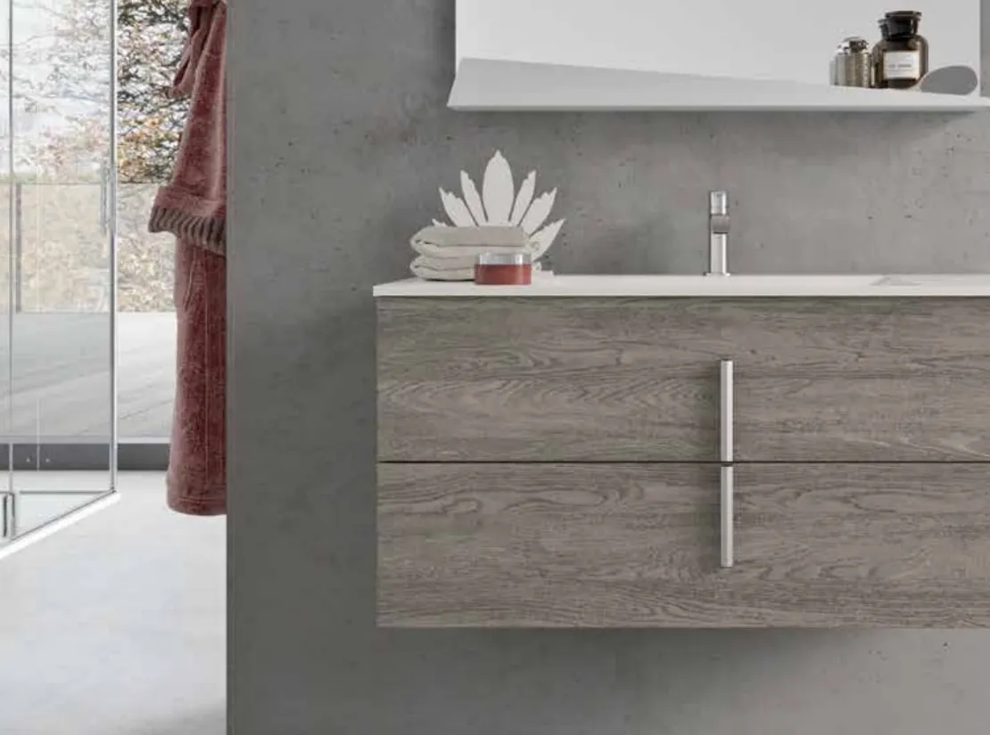 Mobile da Bagno sospeso in melaminico Start Block 02 di Ardeco