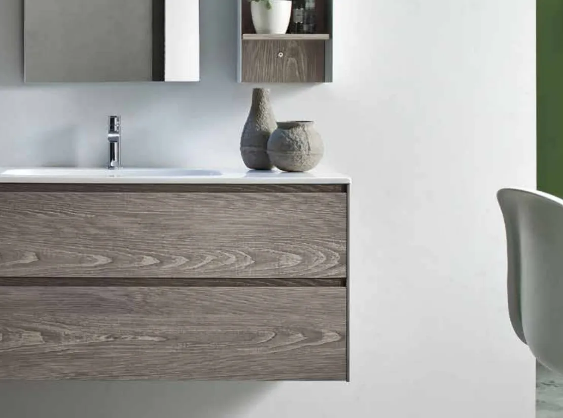 Mobile da Bagno in melaminico effetto legno Start Block 08 di Ardeco