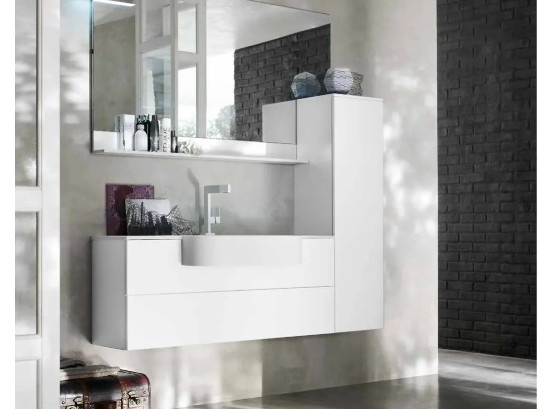 Mobile da Bagno in laccato Bianco opaco Start Line 11 di Ardeco
