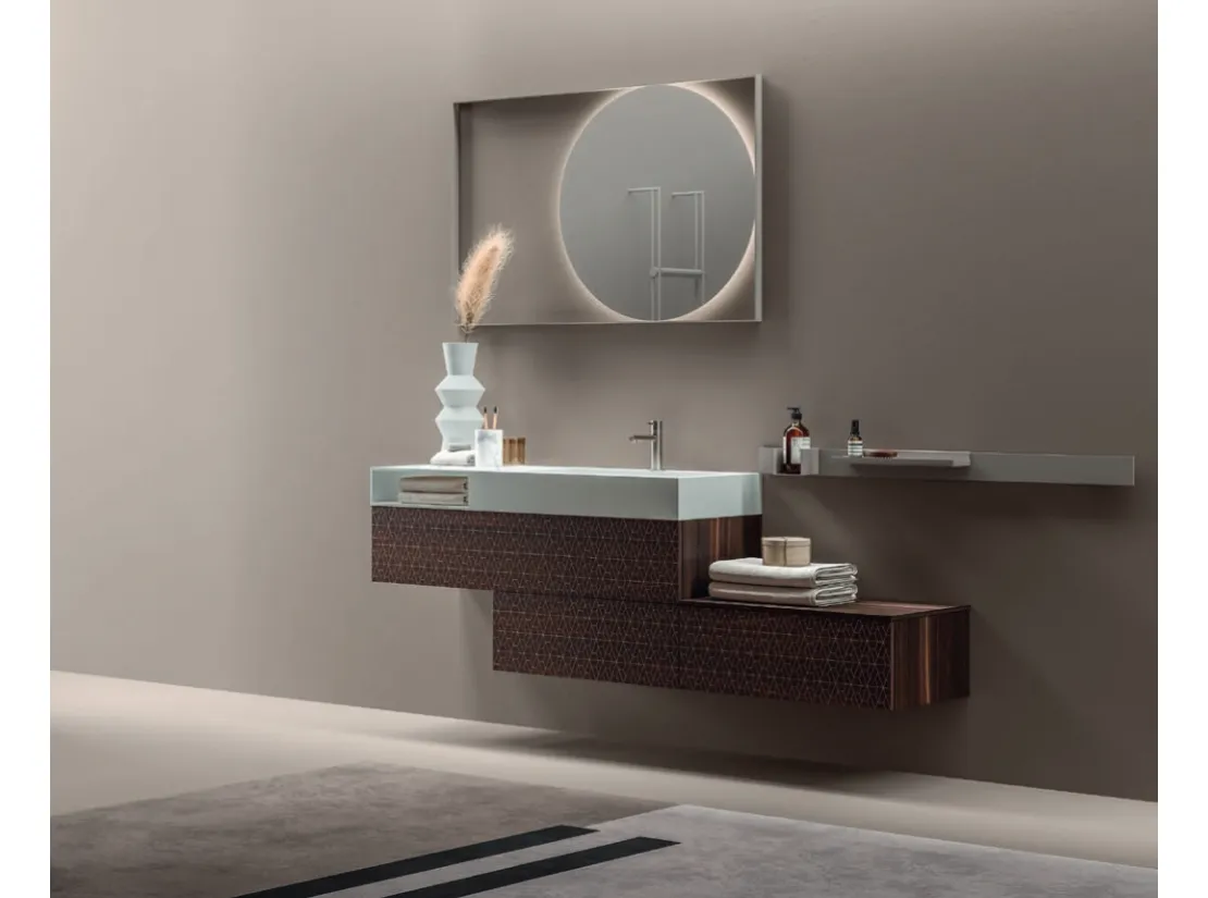 Mobile da Bagno sospeso in melaminico Vintage 02 Natural Inspiration di Ardeco