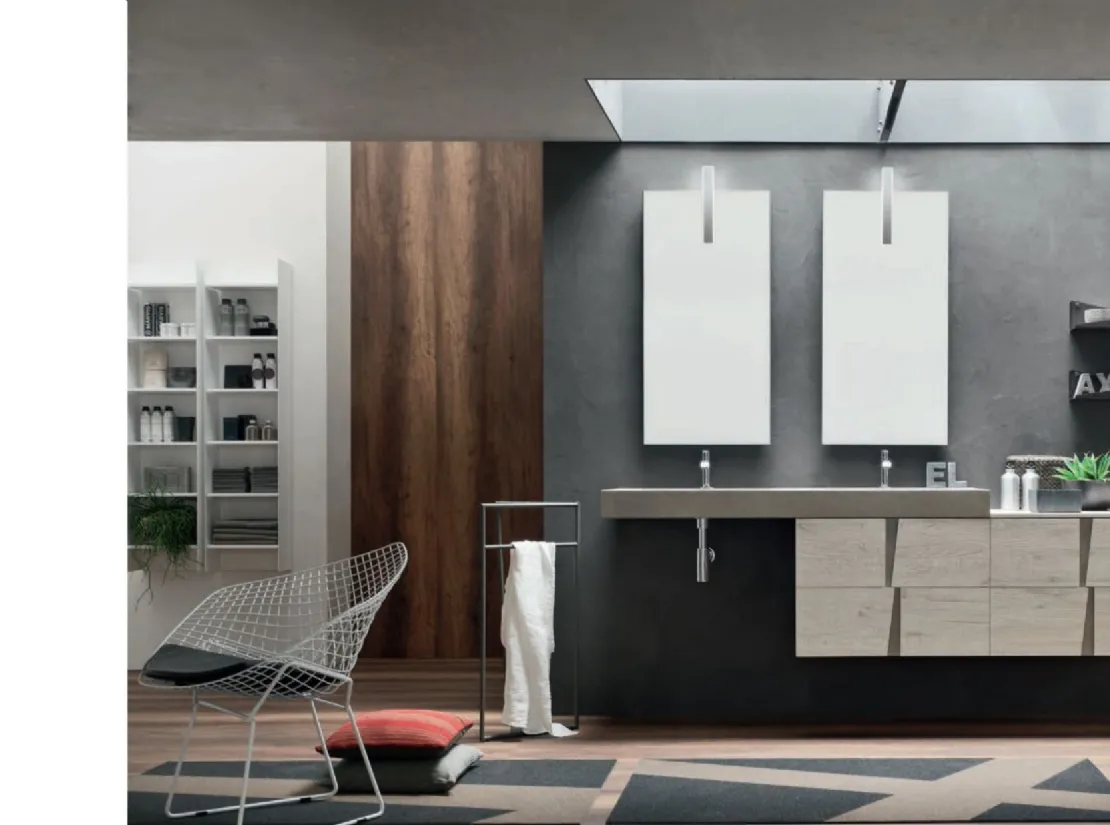 Mobile da Bagno in melaminico con top in Ecomalta Wector 15 di Ardeco