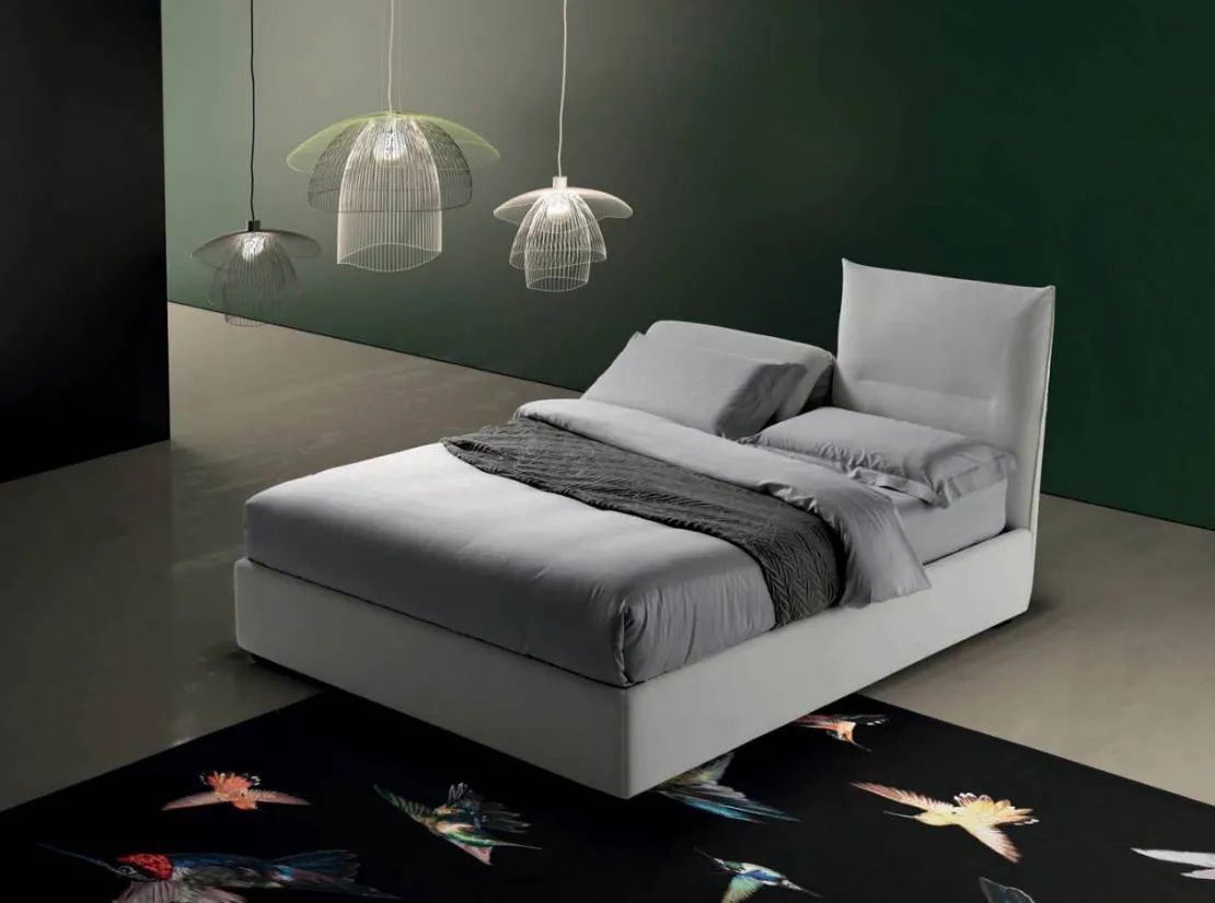 Letto matrimoniale con testiera relax regolabile Sharp di Bside