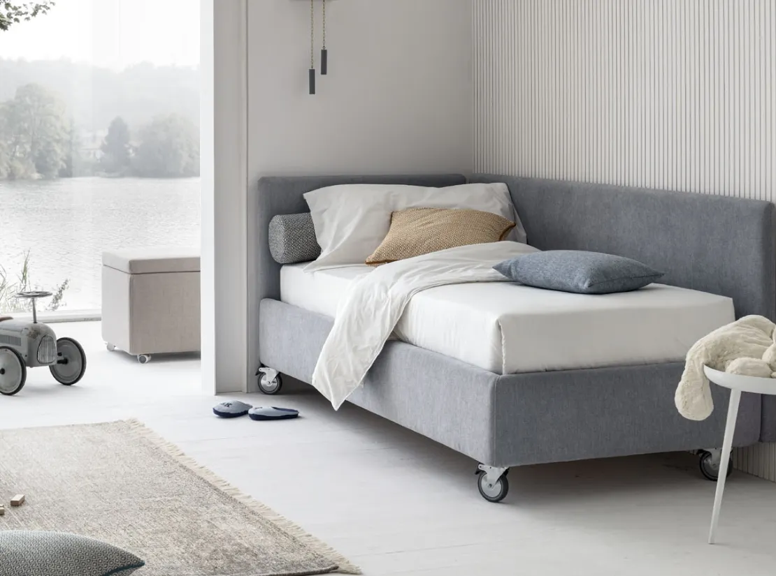 Day Bed Singolo in tessuto con contenitore  Joy Essenziale di V&Nice