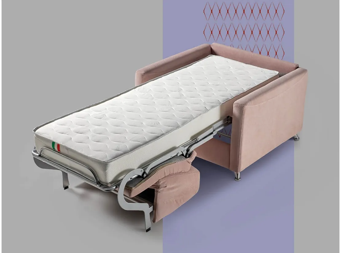 Poltrona Letto singolo in tessuto Ambrogio di Vitarelax
