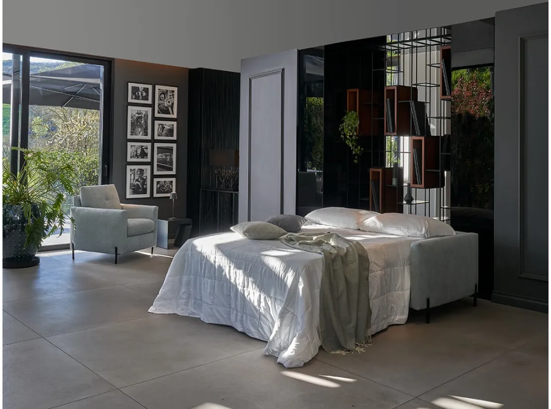 Divano Letto matrimoniale in tessuto Brio di Vitarelax
