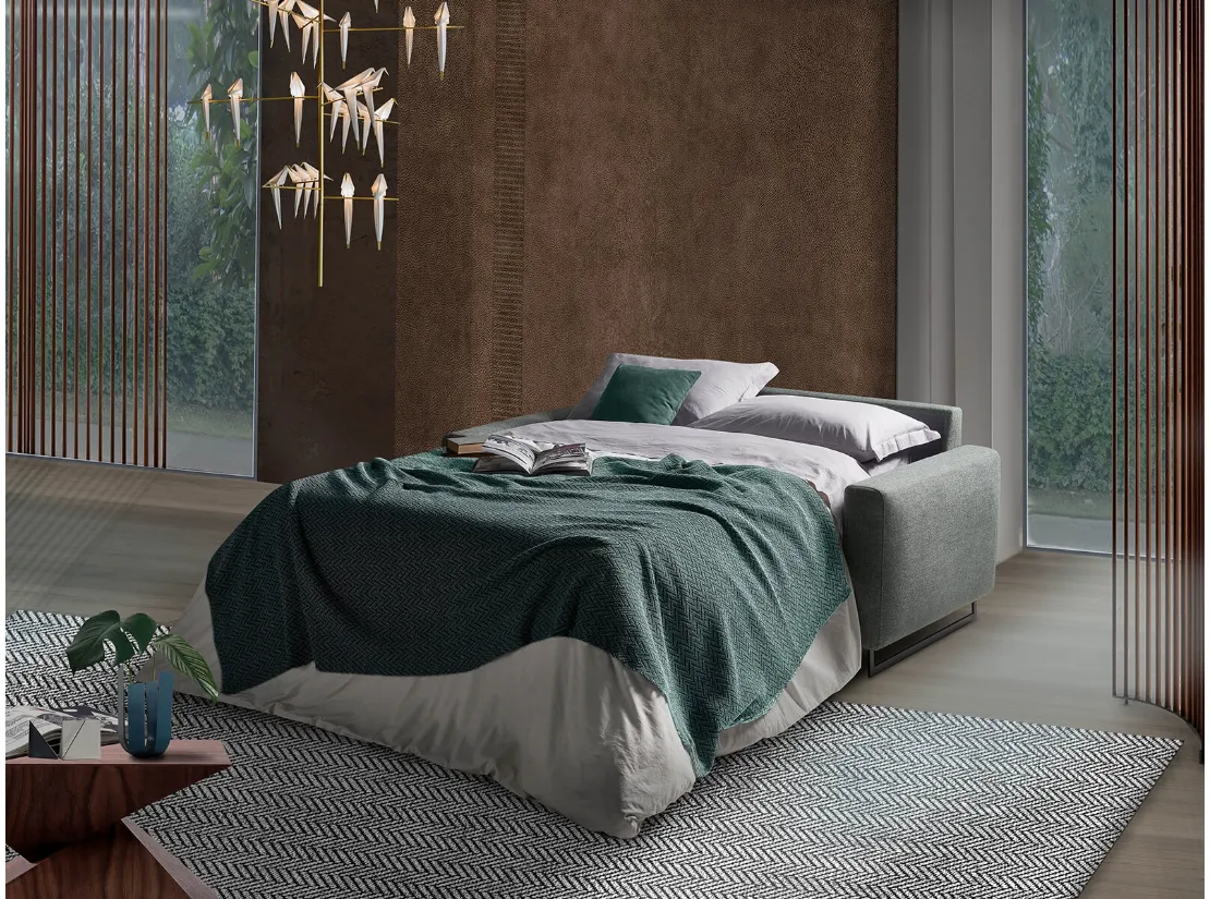 Divano Letto lineare in tessuto Oliver di Vitarelax